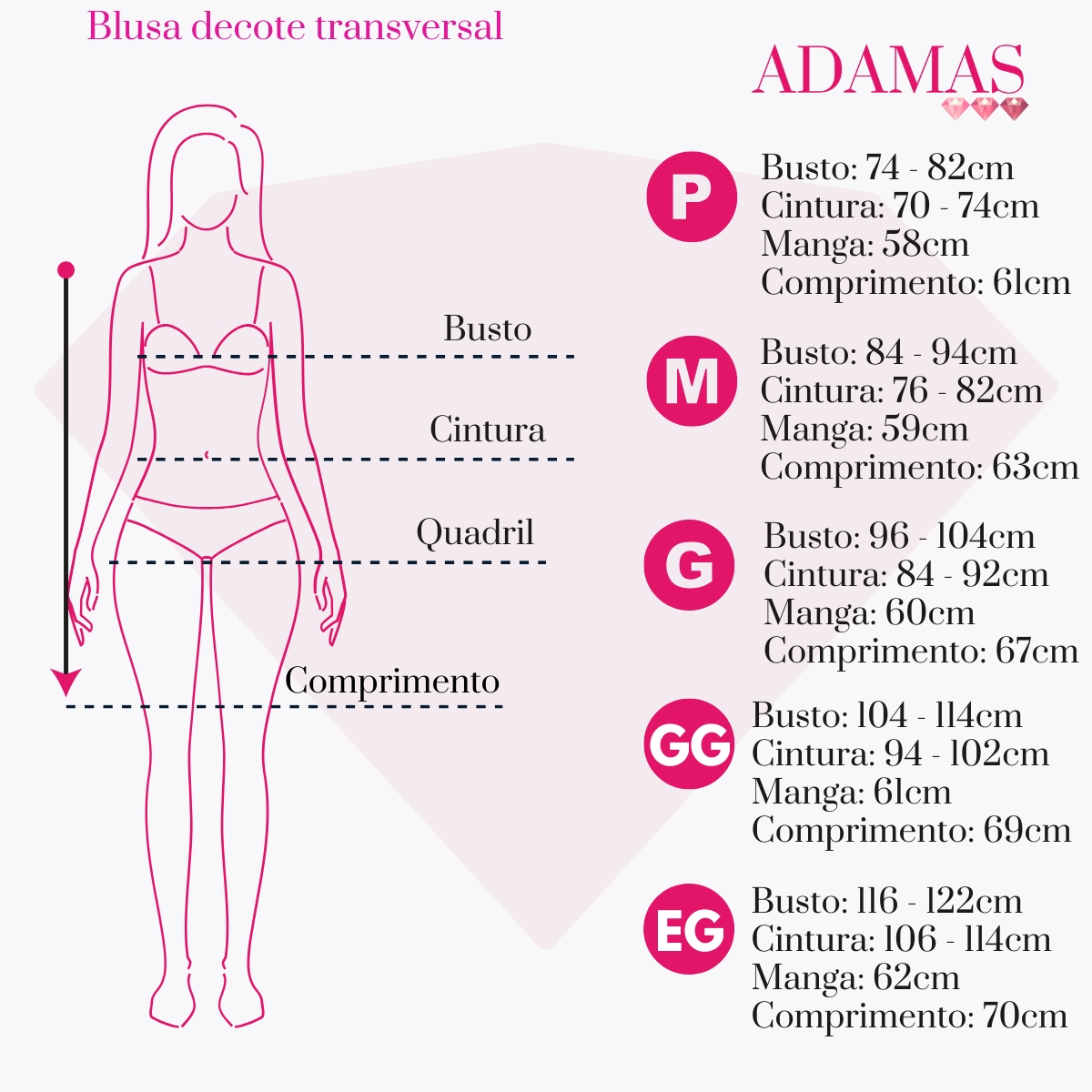 Blusa decote transversal